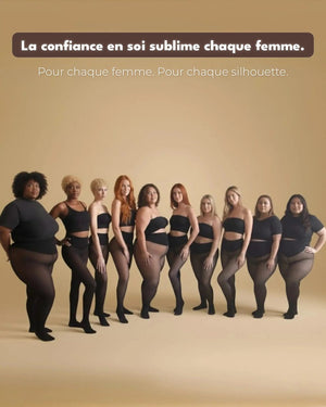 Collant thermique doublé polaire effet peau nue – Gainant taille haute