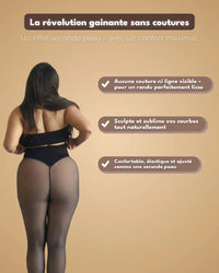 Collant thermique doublé polaire effet peau nue – Gainant taille haute